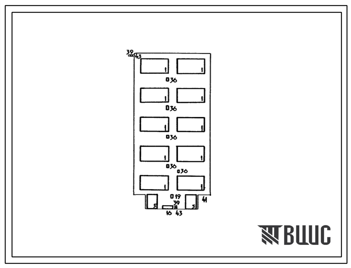 Типовой проект 819-228 Птицефабрика на 10 млн. бройлеров в год в многопролетных зданиях. Схема генплана