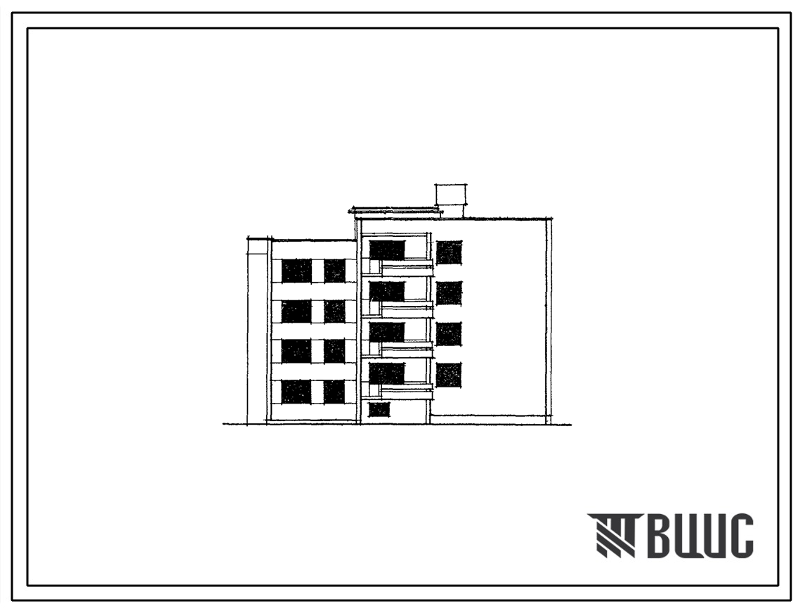 Типовой проект 111-89-17 Четырехэтажный односекционный дом на 16 квартир (однокомнатных 1Б-1; двухкомнатных 2Б-8; трехкомнатных 3Б-7). Для строительства в 2В климатическом подрайоне сельской местности Белорусской ССР