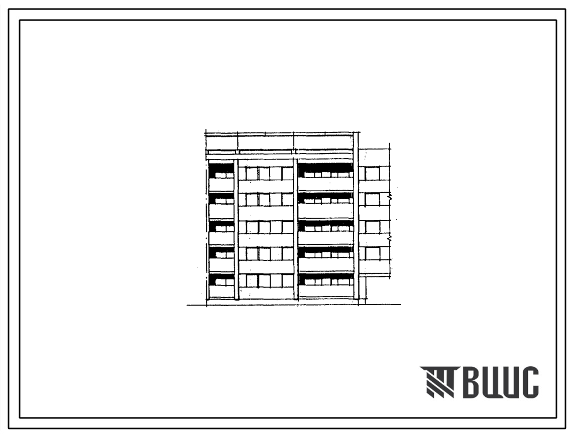 Типовой проект 103-039.85 Пятиэтажная блок-секция рядовая с левым торцевым окончанием на 15 квартир