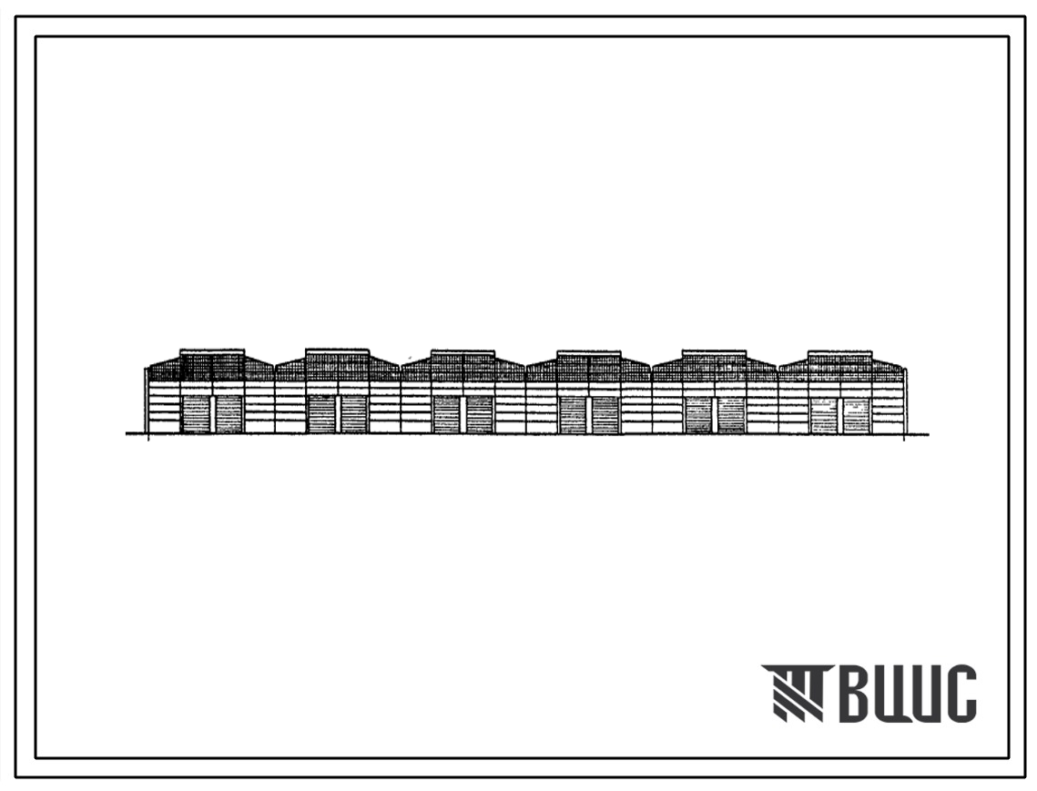 Типовой проект 709-19 Одноэтажный неотапливаемый портовый склад шириной 48 м из сборных железобетонных элементов с плитами покрытия ?=6 м и стеновым ограждением из навесных железобетонных панелей.
