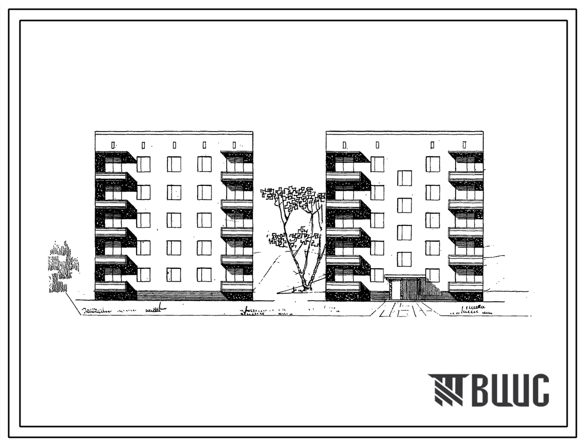 Типовой проект 87-09 Пятиэтажная блок-секция рядовая на 10 квартир для строительства во 2 и 3 строительно-климатических зонах.