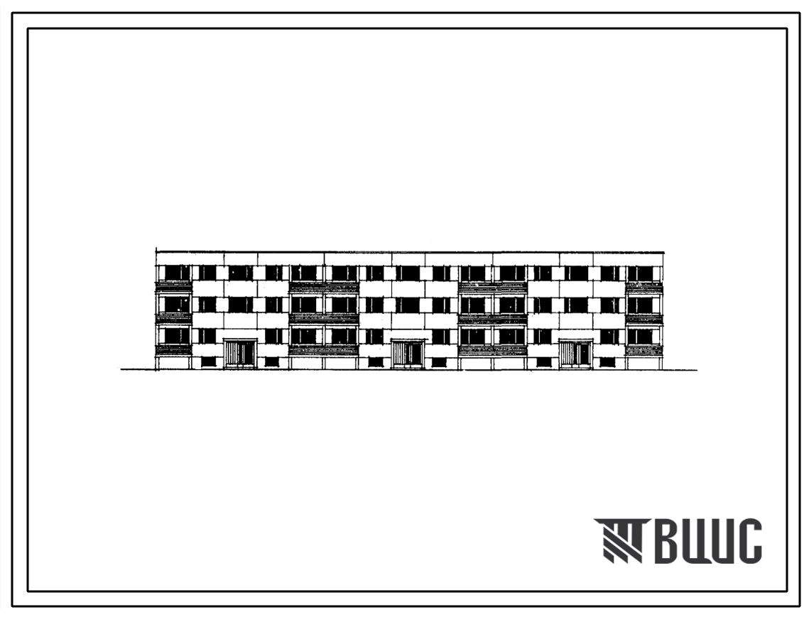 Типовой проект 113-23-69 Трехэтажный трехсекционный жилой дом на 27 квартир (однокомнатных IБ — 6, двухкомнатных 2Б — 15, трехкомнатных 3Б — 6). Для строительства во IIБ и IIВ климатических подрайонах Эстонской ССР.