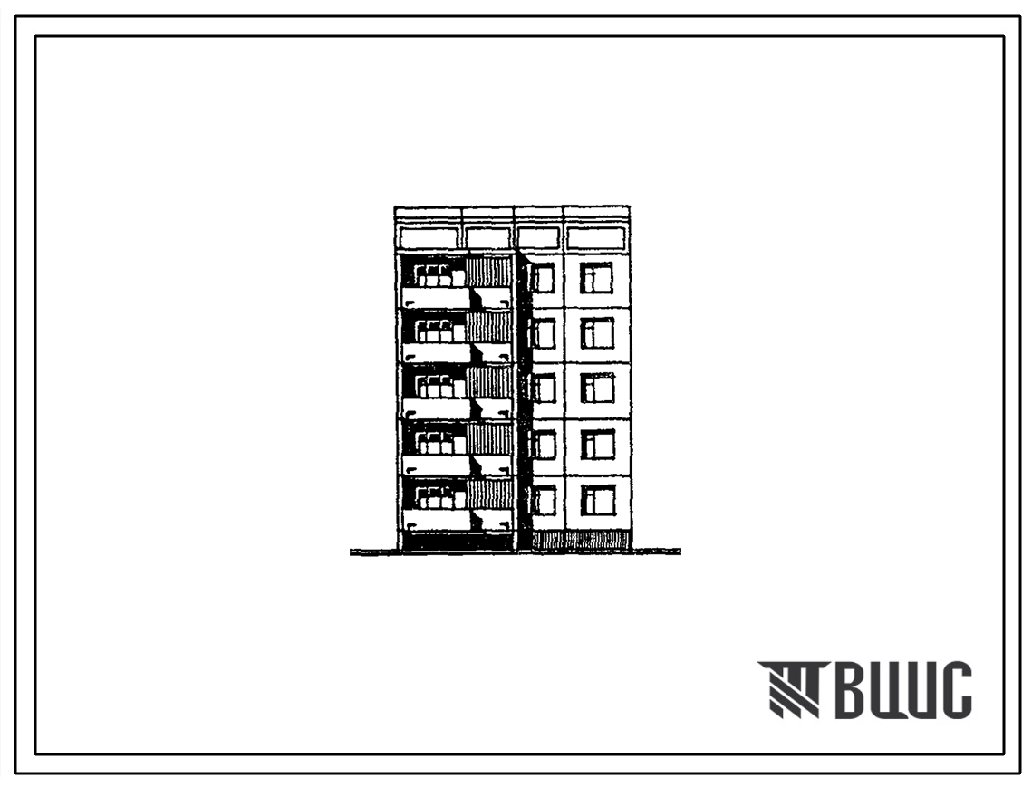 Типовой проект 76-0110с.13.88 Пятиэтажная блок-секция рядовая на 10 квартир. Для городов Ургенч, Гулистан, Карши