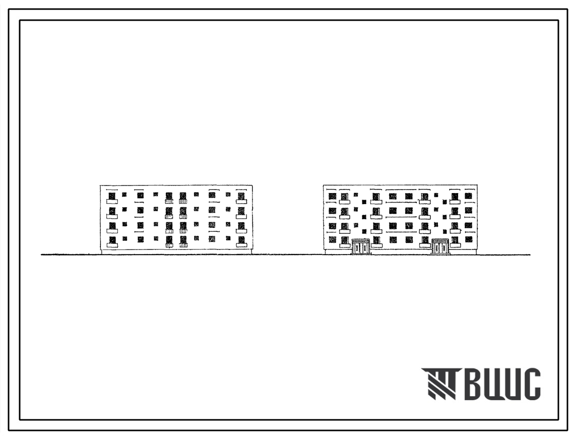Типовой проект 98-014С Блок-секция четырехэтажного дома на 16 квартир рядовая-торцевая (двухкомнатных 2Б-8, трехкомнатных 3А-8). Для строительства в районах с сейсмичностью 9 баллов.