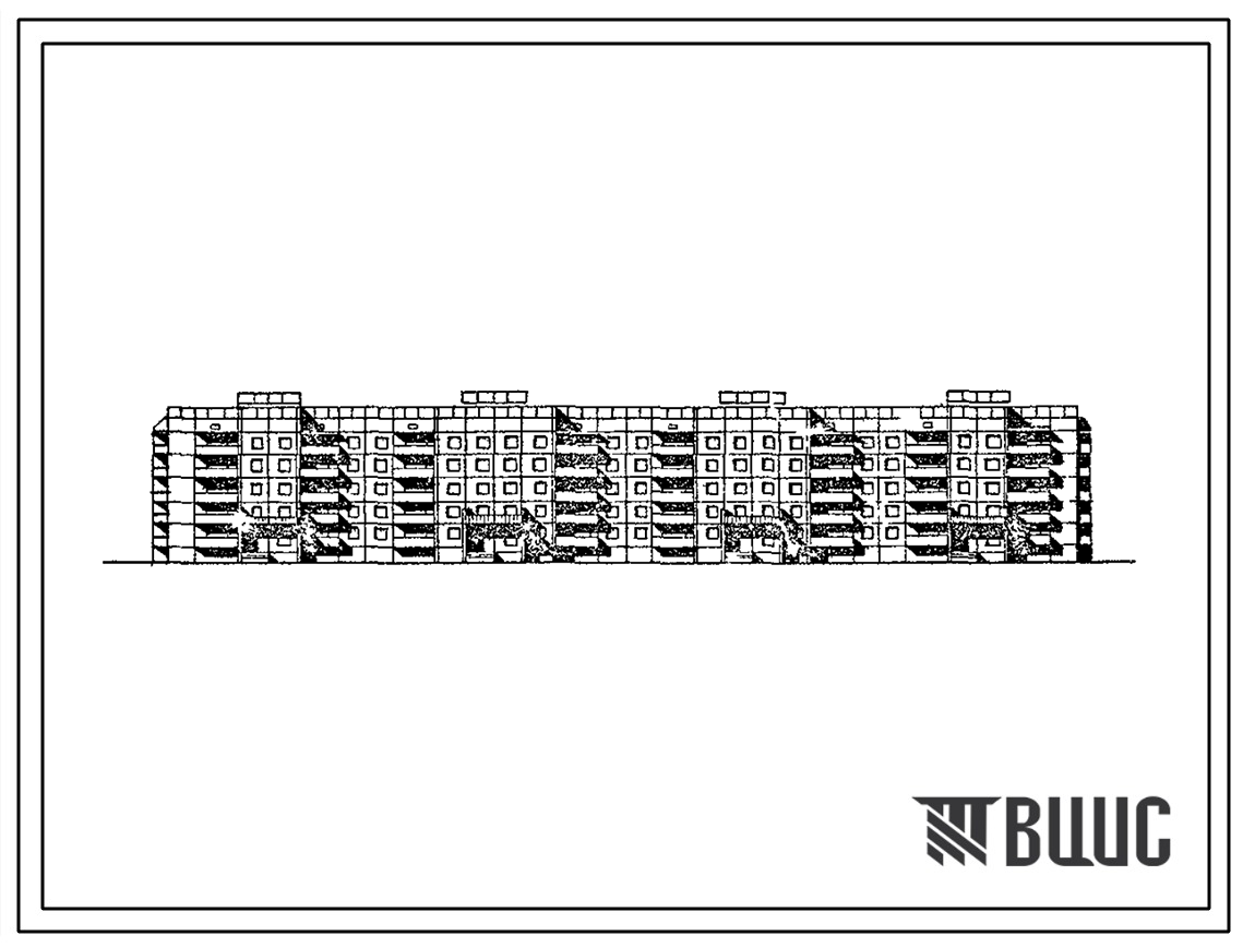 Типовой проект 111-101-18 Четырехсекционный 5-этажный крупнопанельный жилой дом на 76 квартир