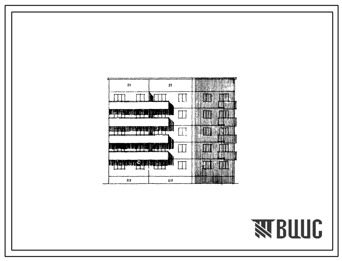 Типовой проект 108-037/1 Блок-секция пятиэтажная угловая правая на 15 квартир (однокомнатных 1Б-5, двухкомнатных 2Б-6, трехкомнатных 3Б-4) . Для строительства в 1В, 2Б, 2В, 2Г, 3А климатических подрайонах.