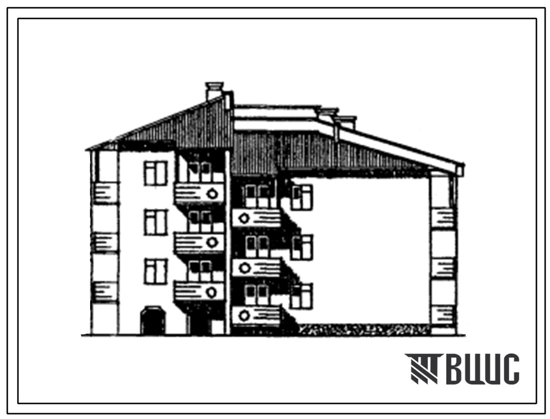 Типовой проект 145-63-67с.13.87 Блок-дом 3-этажный 11-квартирный (для Азербайджанской ССР)
