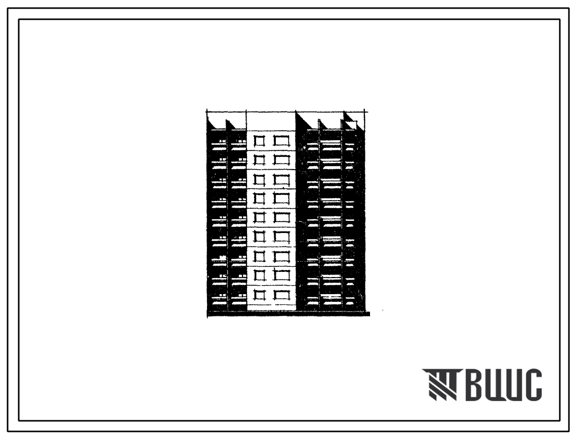 Типовой проект 152-08 Девятиэтажная блок-секция угловая на 27 квартир (трехкомнатных 3А-9; четырехкомнатных 4Б-10; пятикомнатных 5Б-8).