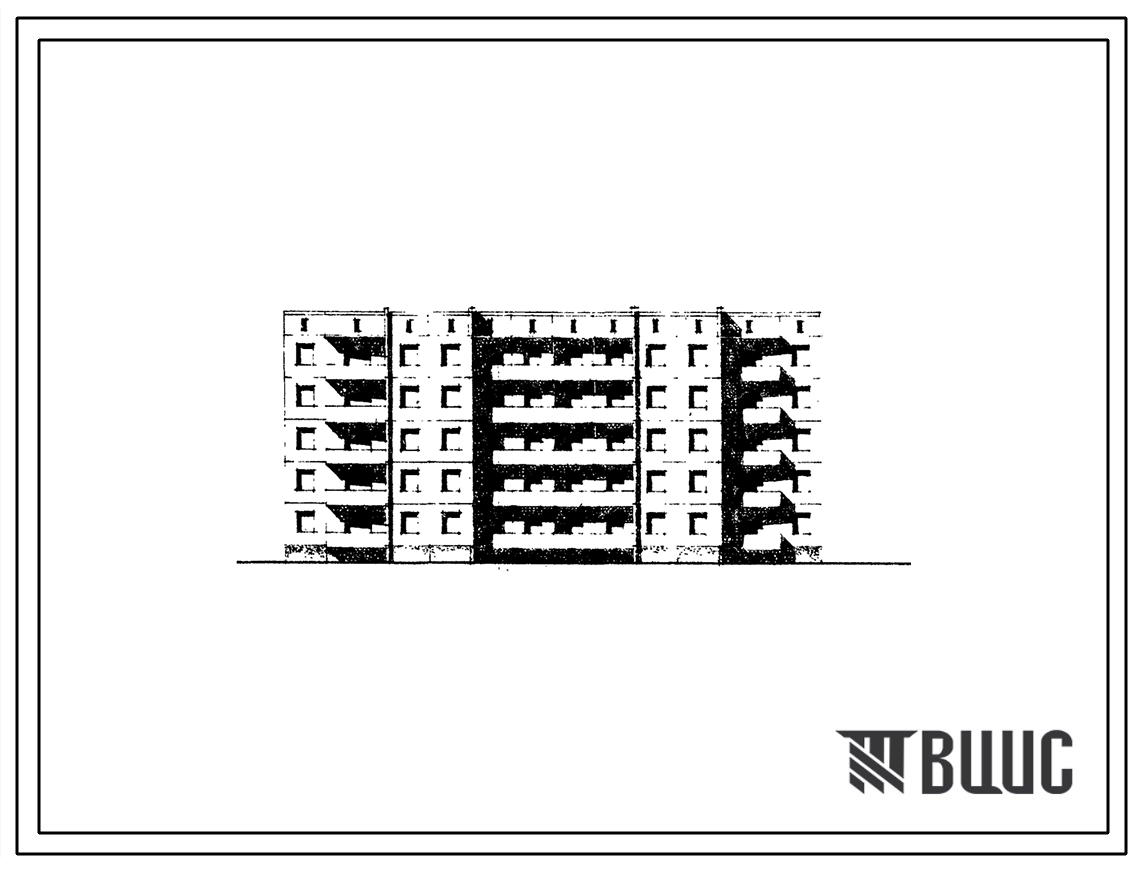 Типовой проект 97-016 5-этажная сдвоенная поворотная блок-секция на 30 квартир 1Б.2Б.4Б-1Б.2Б.4Б (однокомнатных-10, двухкомнатных-10, четырехкомнатных-10). Для строительства в 1 климатическом районе, в 1В подрайоне.