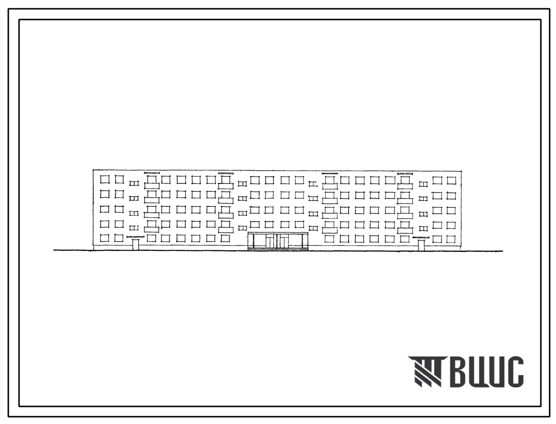 Типовой проект 162-80-17с 5-этажное общежитие для учащейся молодежи на 340 мест для строительства в III строительно-климатической зоне, в районах с сейсмичностью 9 баллов.
