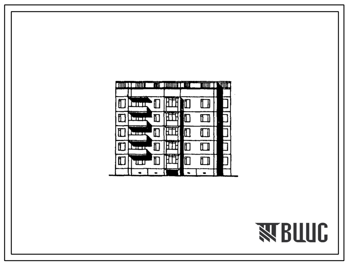Типовой проект 125-019/1.2 Пятиэтажная блок-секция рядовая на 20 квартир. Для строительства в г.Братске и Усть-Илимске