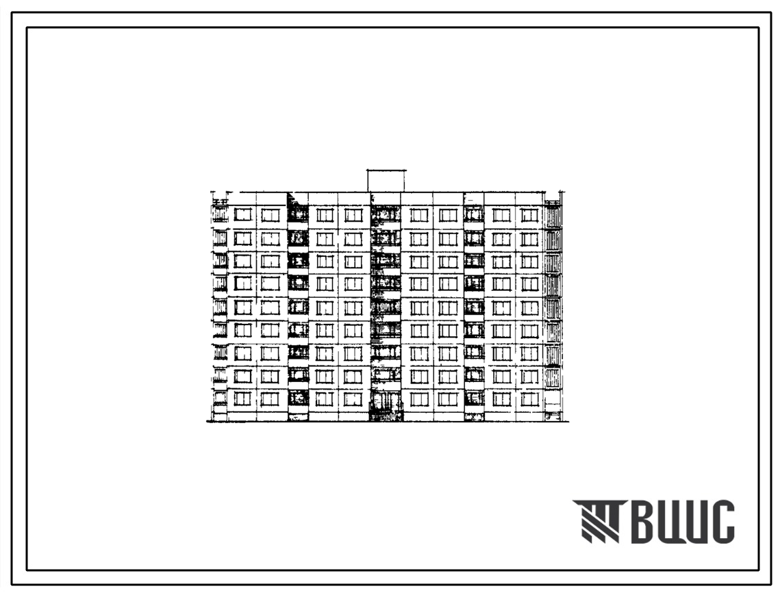 Типовой проект 121-056/1 Девятиэтажная блок-секция общежития на 408 человек с ячейками на 12 человек (с комнатами на 3 человека). Для строительства в IВ климатическом подрайоне, II и III климатических районах.