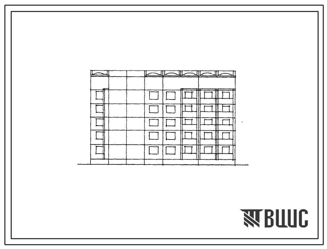 Типовой проект 134-058.13.88 Пятиэтажная блок-секция компоновочная на 25 квартир. Для волгоградской области