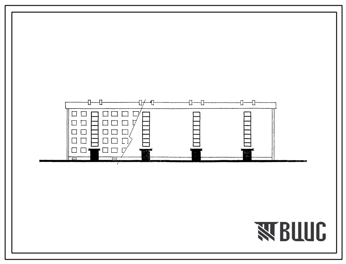 Типовой проект 1Э-318-33/65  Пятиэтажный четырехсекционный крупноблочный жилой дом на 55 квартир.