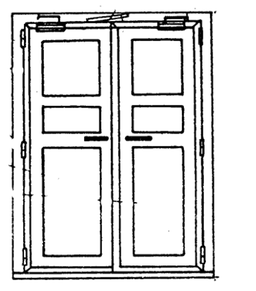 Серия 1.036.5-2.95 Двери деревянные противопожарные искронедающие для зданий различного назначения. Выпуск 0 Указания по применению. Узлы. Рабочие чертежи