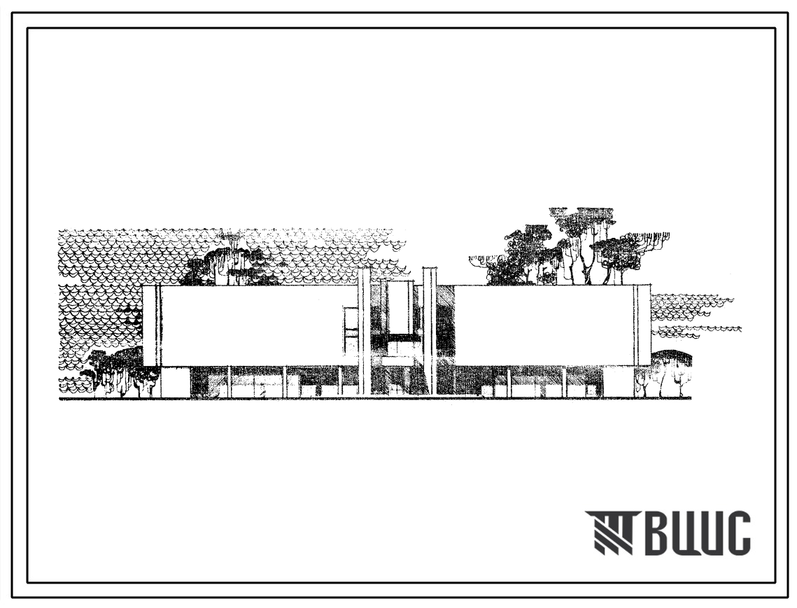 Типовой проект 264-13-94 Кинотеатр с четырьмя залами по 300 мест каждый, со стенами из кирпича,  для строительства в 1В климатическом подрайоне, 2 и 3 климатических районах