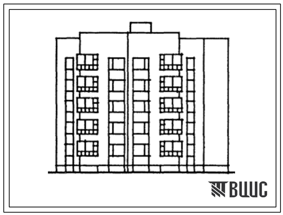 Типовой проект 1-318-0116.13.88 Блок-секция 5-этажная 20-квартирная рядовая с торцевыми окончаниями 1-2-2-3. Для строительства в Литовской ССР.