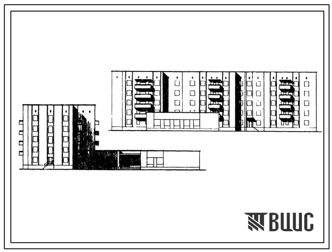 Типовой проект 164-87-119пв Унифицированный типовой проект пятиэтажного общежития для рабочих и служащих на 232 места