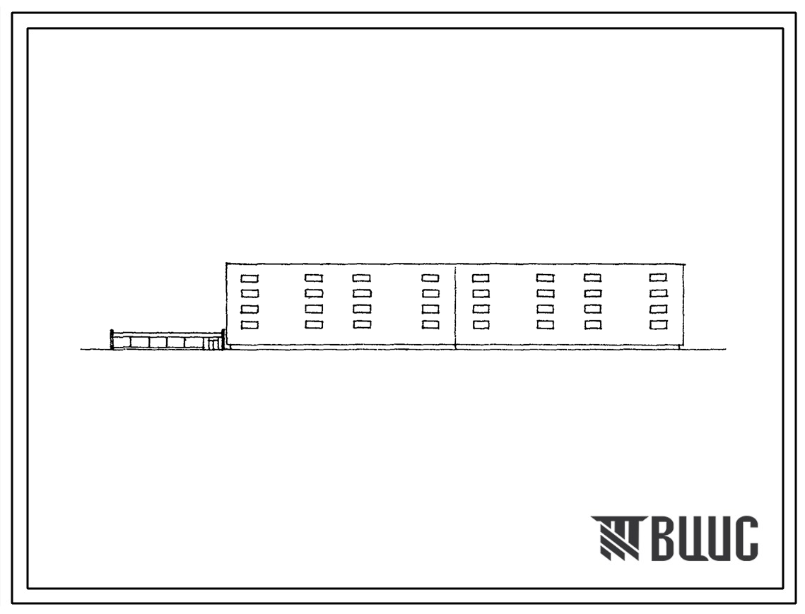 Типовой проект 1-306с-47 Альбомы VII и VIII  5-этажный жилой дом на 80(77) квартир со стенами из кирпича (вариант со встроено-пристроенным блоком I).