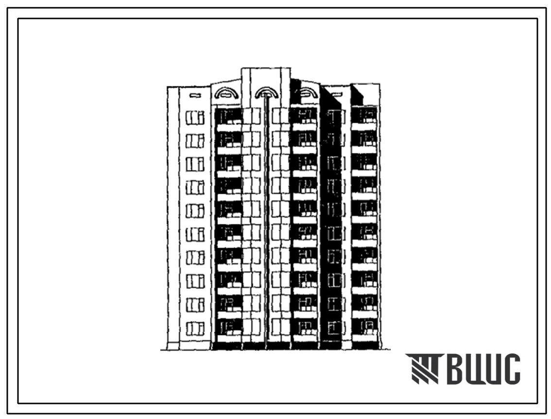 Типовой проект 236-010.13.90 Блок-секция угловая левая 10-этажная 40-квартирная 2.2.3.4