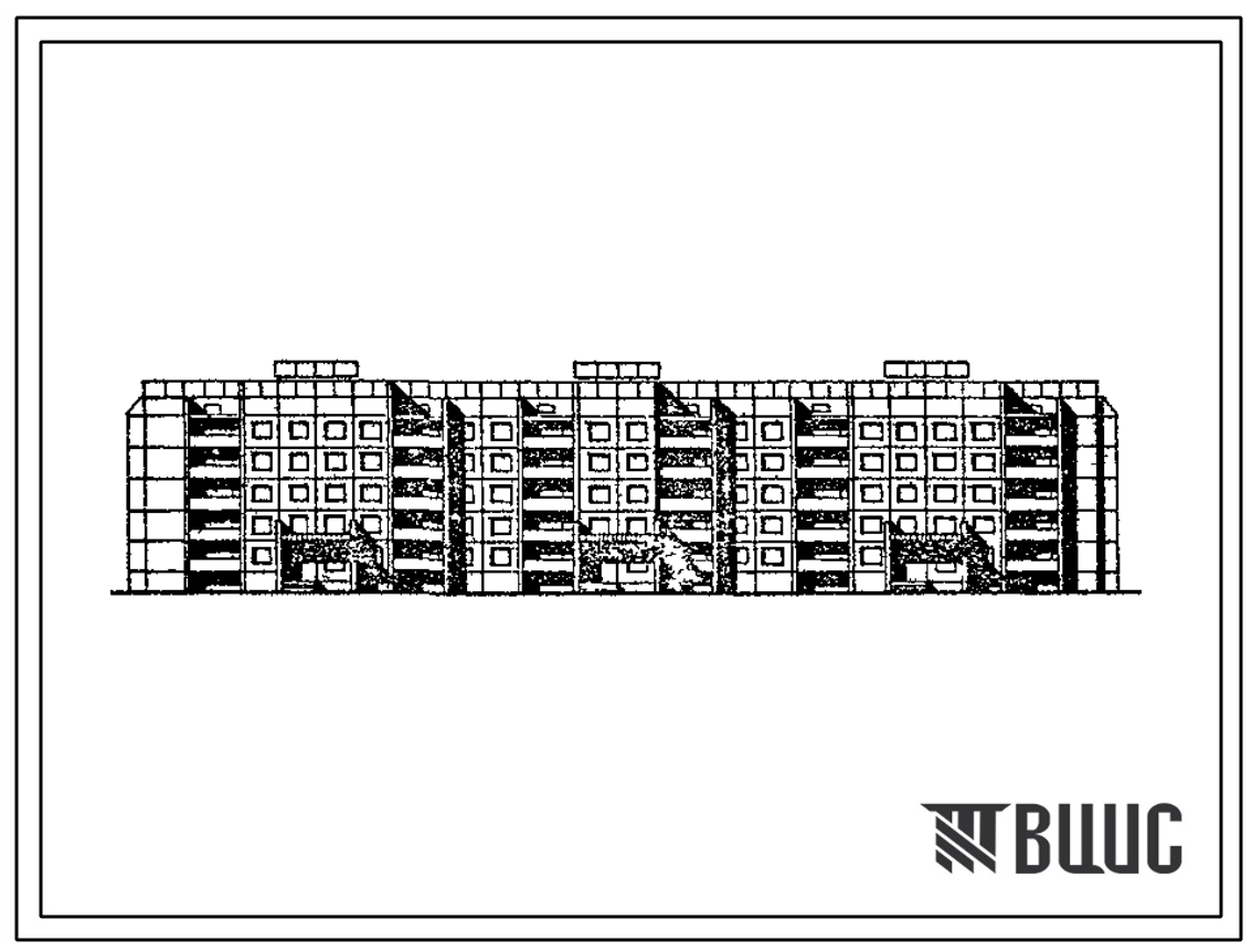 Типовой проект 111-101-17 Трехсекционный 5-этажный крупнопанельный жилой дом на 57 квартир