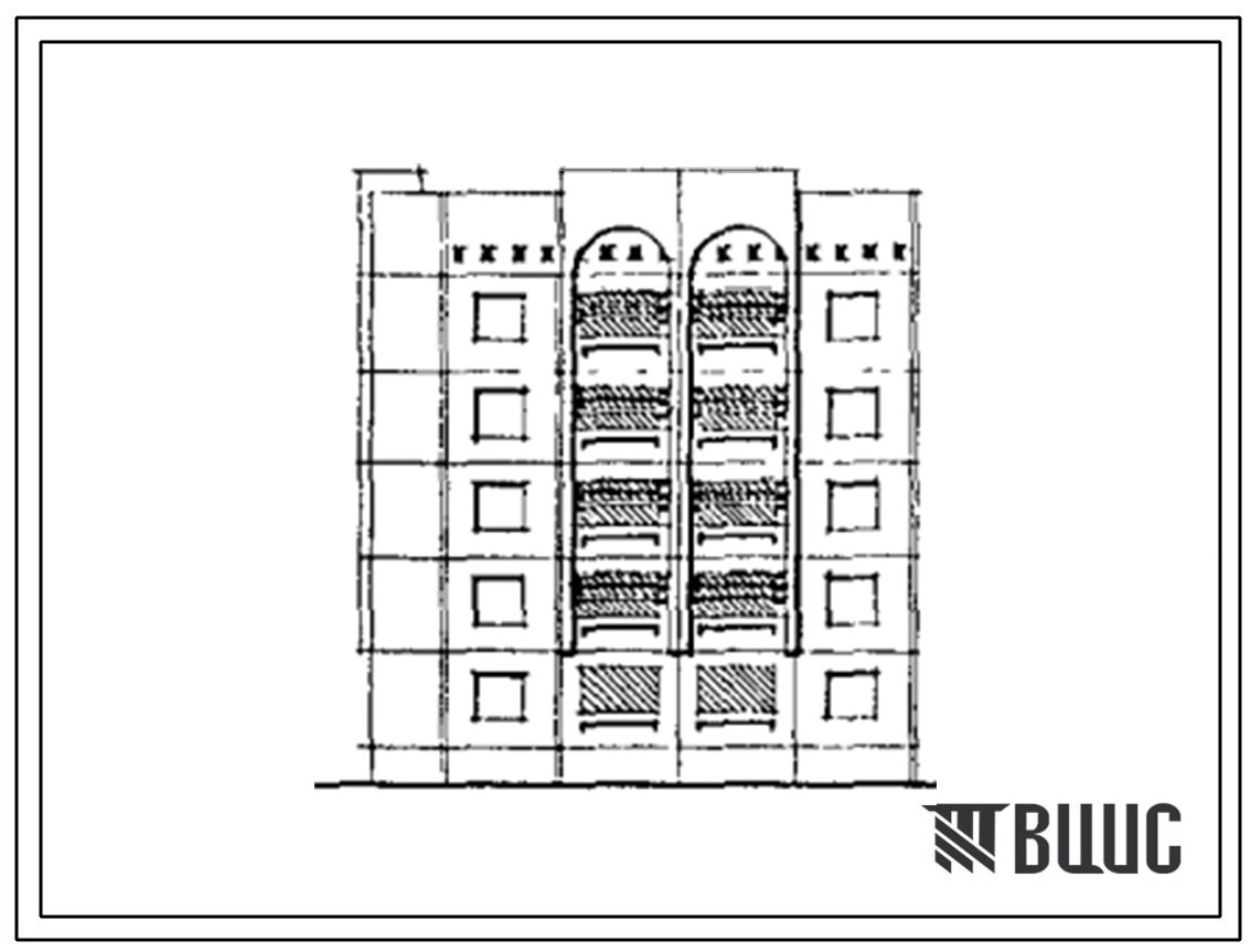 Типовой проект 165-021с.13.90 Блок-секция 5-этажная 15-квартирная угловая левая 2Б.2Б.2Б (для строительства в городе Душанбе)