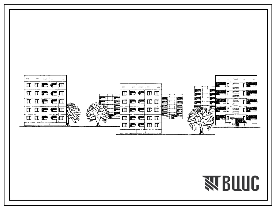 Типовой проект 135-076 Пятиэтажная блок-секция рядовая левая на 10 квартир (двухкомнатных 2Б-5; трехкомнатных 3А-5).