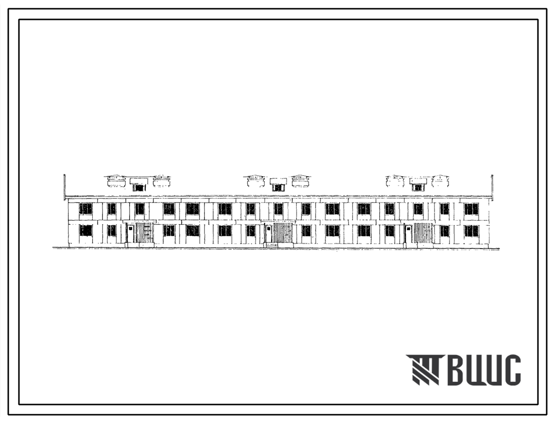 Типовой проект 113-115-71 Двухэтажный 12-квартирный секционный жилой дом.