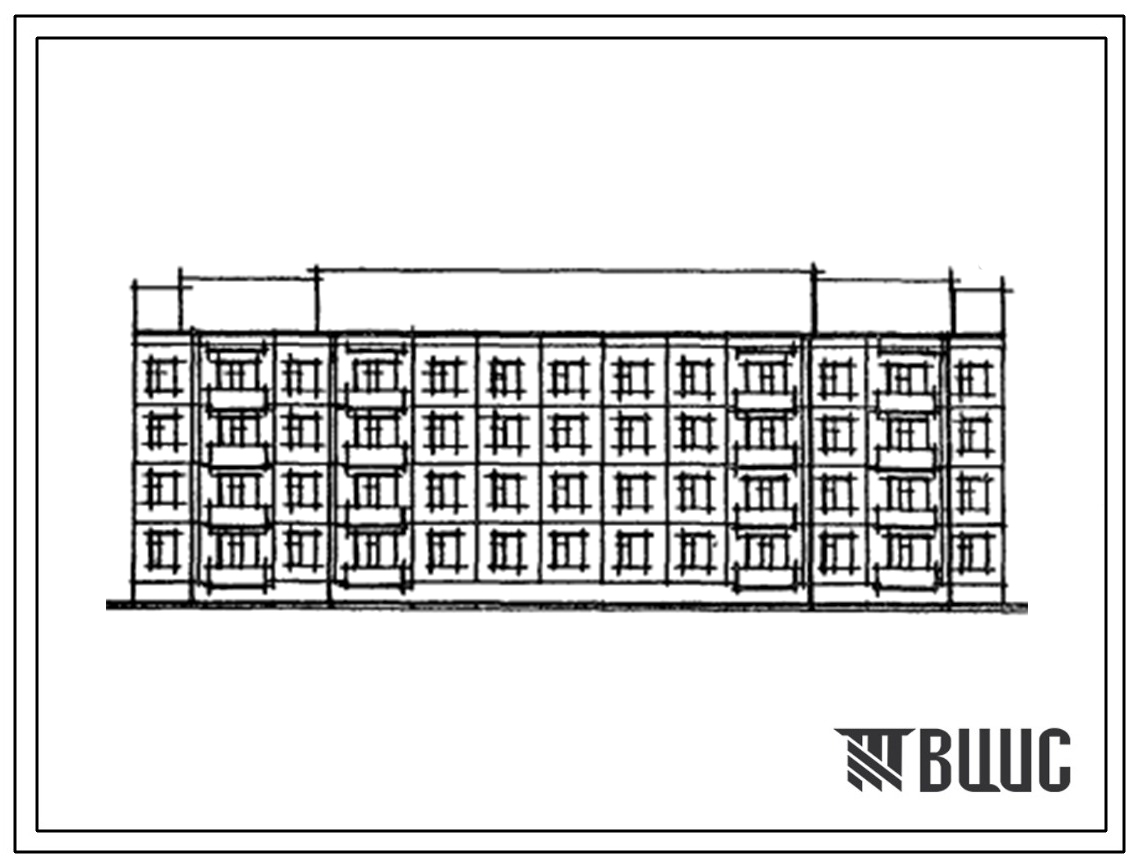Типовой проект 192-015.88 Четырехэтажная блок-секция рядовая на 36 квартир. Для строительства в городах и поселках городского типа