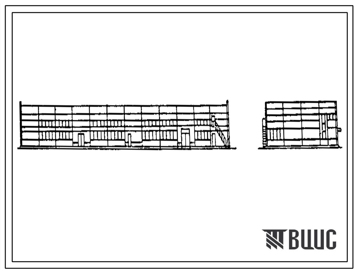 Фасады Типовой проект 409-15-78.84 Блок вспомогательных служб для сельского строительного комбината с объемом строительно-монтажных работ 12-15 млн.руб. в год (с полным набором мастерских)