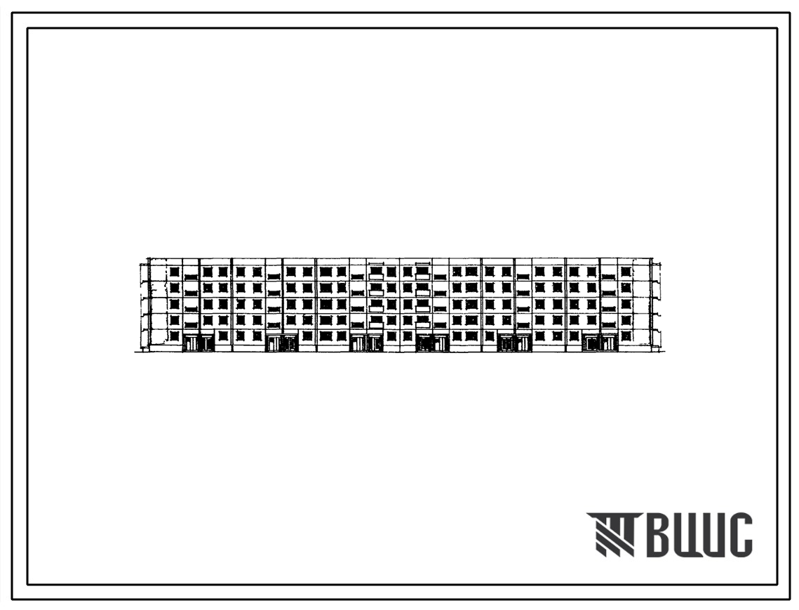 Типовой проект 111-83-1 5-этажный 6-секционный крупнопанельный дом на 80 квартир 1Б.2Б.3А.4Б для строительства во 2 и 3 климатических районах.