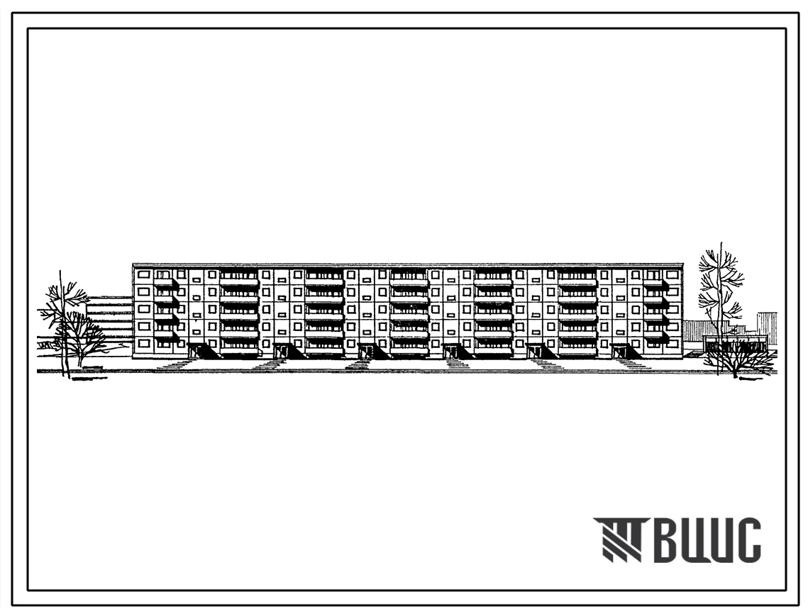 Типовой проект 1-464А-60 Пятиэтажный шестисекционный крупнопанельный жилой дом на 95 квартир (однокомнатных  15, двухкомнатных малых  10,  двухкомнатных  45, трехкомнатных малых  10, трехкомнатных  10, четырехкомнатных   5). Конструктивный вариант из к