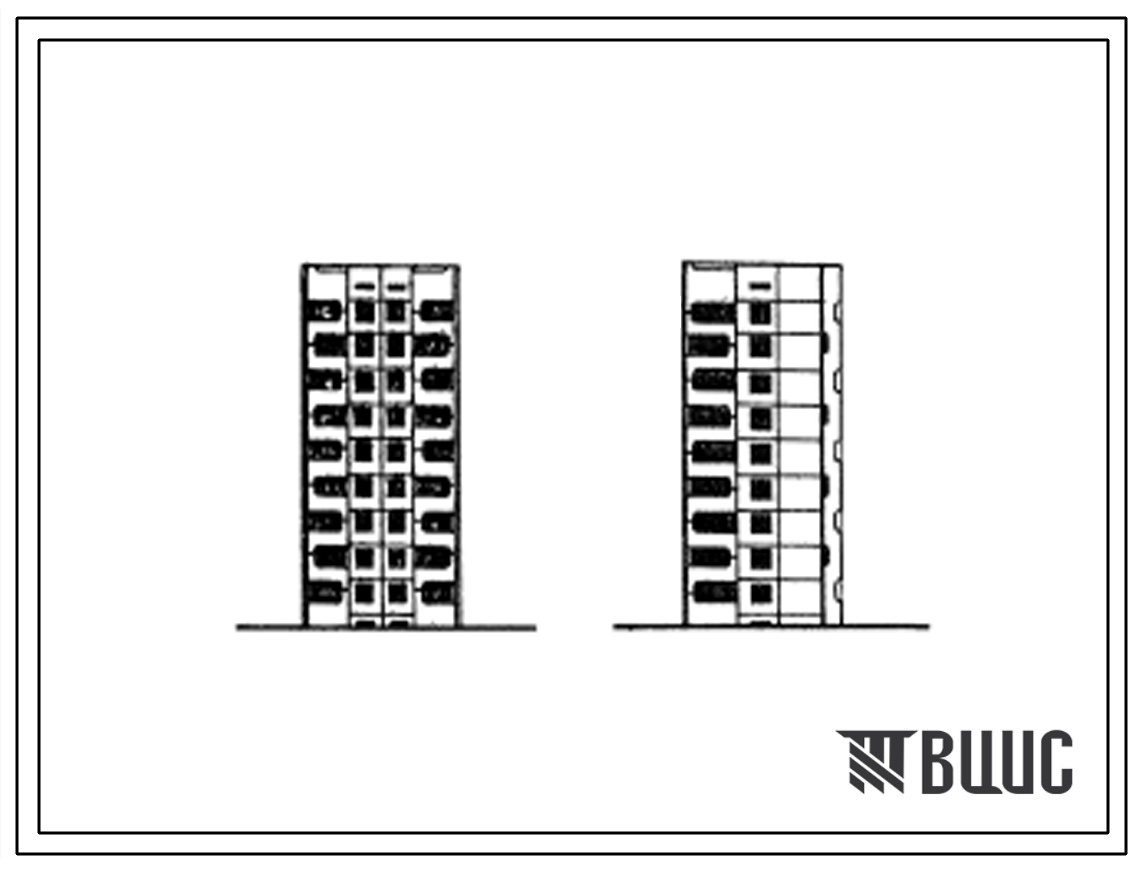 Типовой проект 147-01с Девятиэтажный 18 квартирный жилой блок с квартирами 2Б.4А.