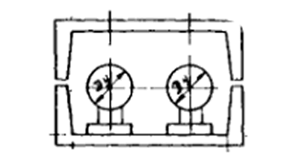 Серия 4.904-66 Прокладка трубопроводов водяных тепловых сетей в непроходных каналах. Выпуск 2 Расположение трубопроводов диаметром 400-800 мм в непроходных каналах, углах поворотов и компенсаторных нишах
