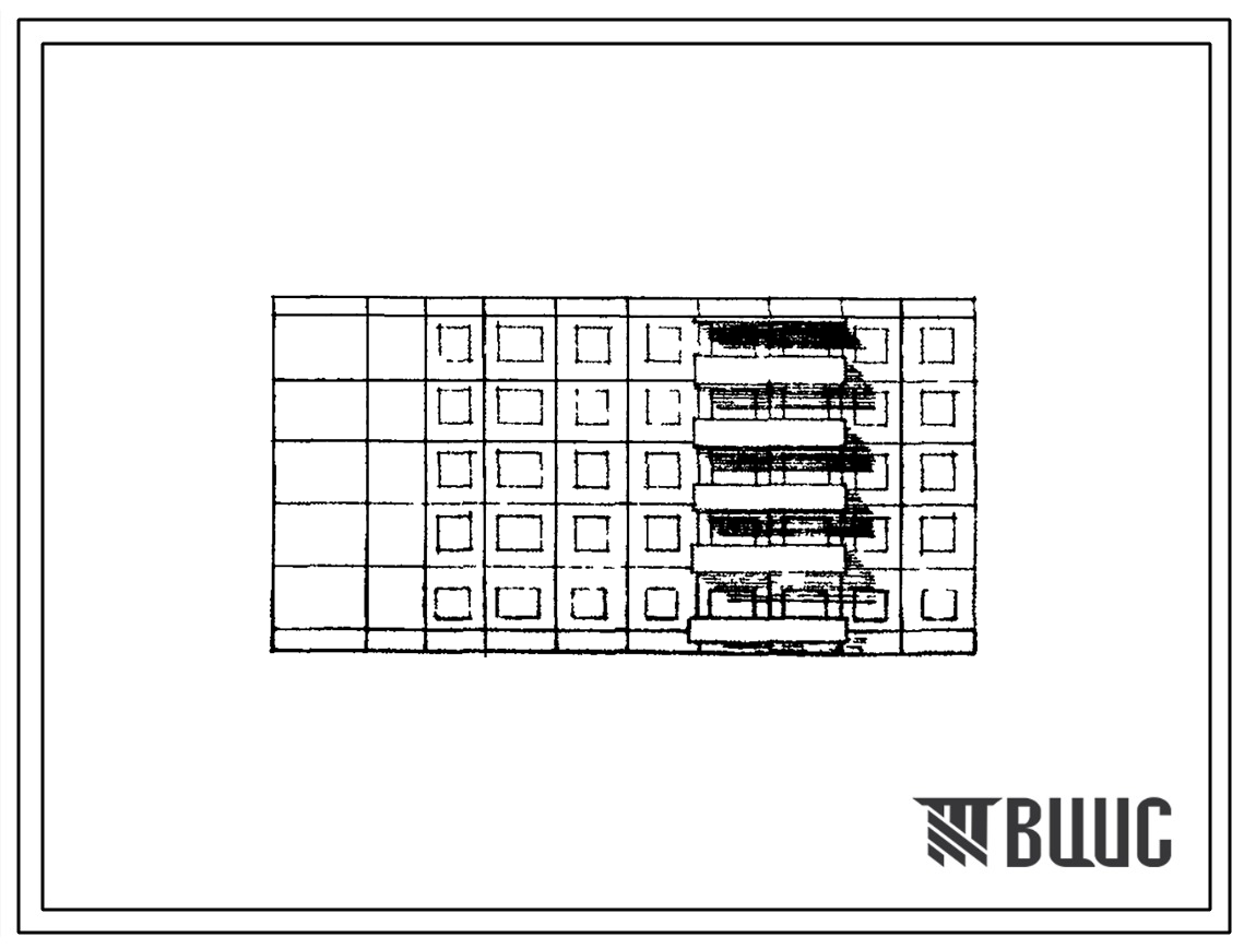 Типовой проект 121-049/1 Пятиэтажная 30-квартирная блок-секция торцовая поворотная под углом 90? левая (однокомнатных 1А-7; двухкомнатных 2Б-18; трехкомнатных 3А-5).