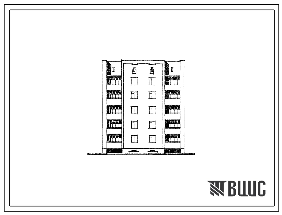 Типовой проект 67-040/1.2 Блок-секция угловая 5-этажная 15-квартирная левая 1Б-2Б-3Б. Для строительства во 2В климатическом подрайоне (львовская область).
