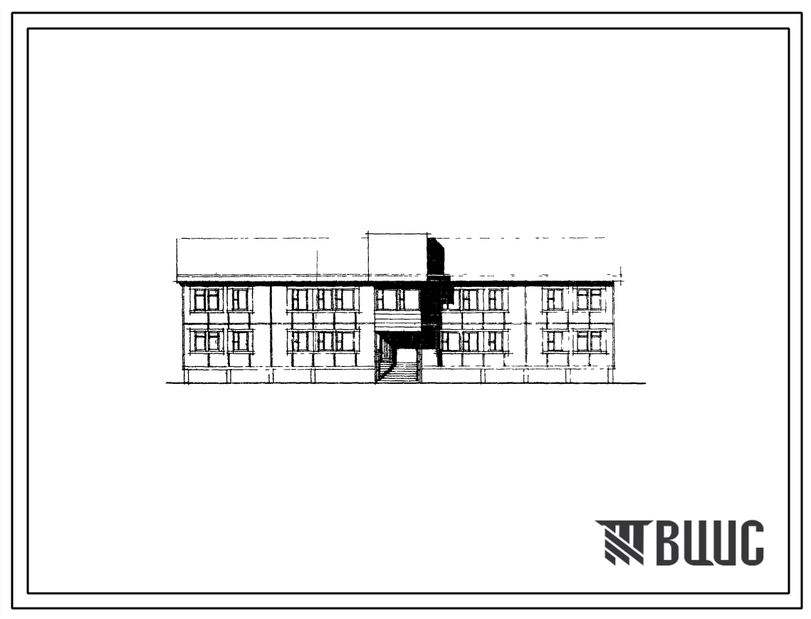 Типовой проект 111-139-14М Двухэтажный односекционный 12-квартирный жилой дом с мелкоразмерными панелями стен «на модуль» (однокомнатных 1Б-4; двухкомнатных 2Б-4; трехкомнатных 3А-4).