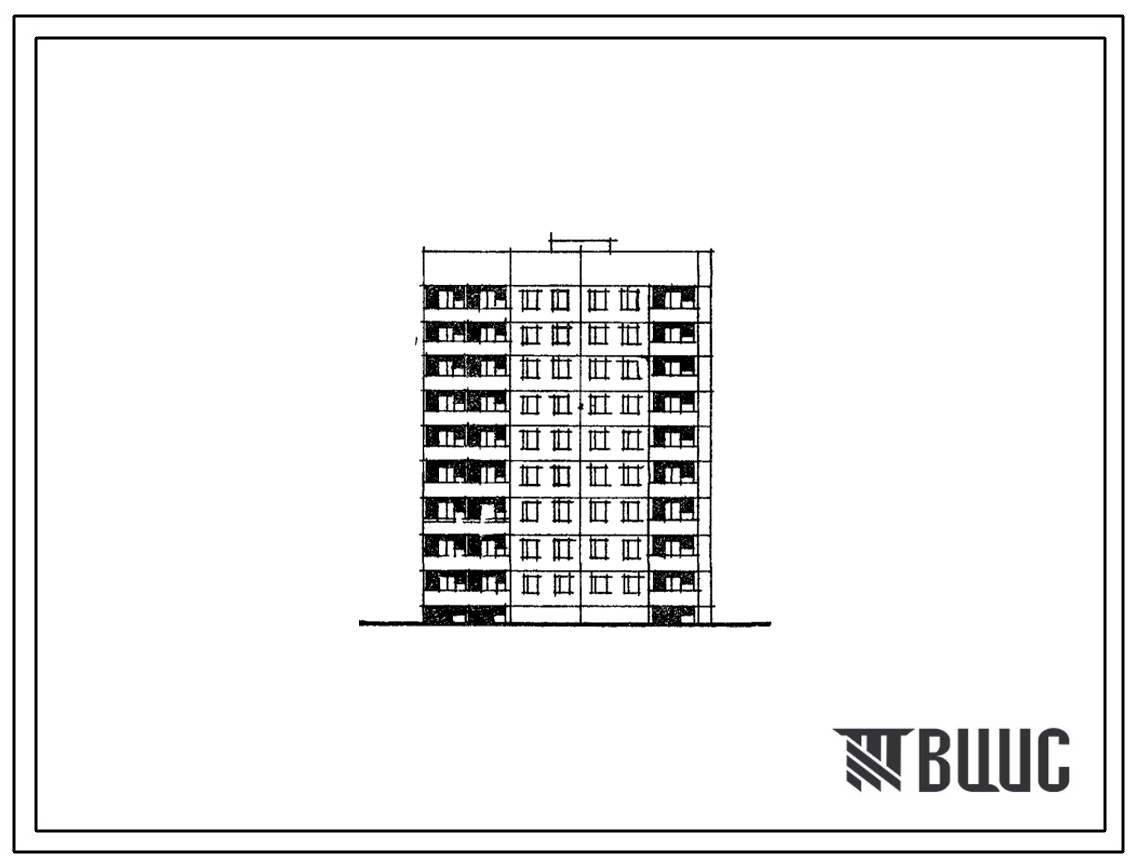 Типовой проект 84-018/1.2 Блок-секция 9-этажная 36-квартирная угловая левая.