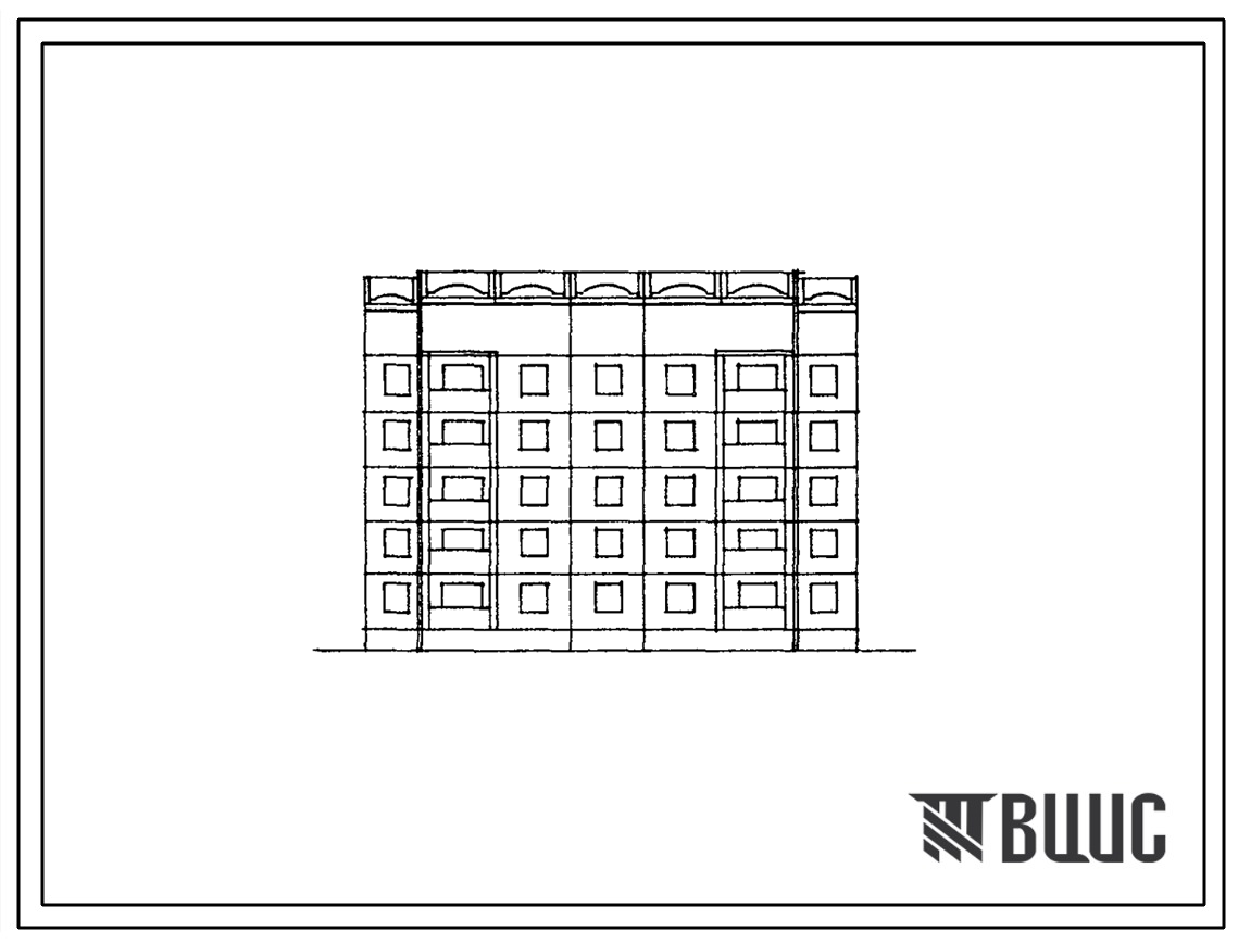 Типовой проект 134-057.13.88 Пятиэтажная блок-секция рядовая на 20 квартир. Для Волгоградской области