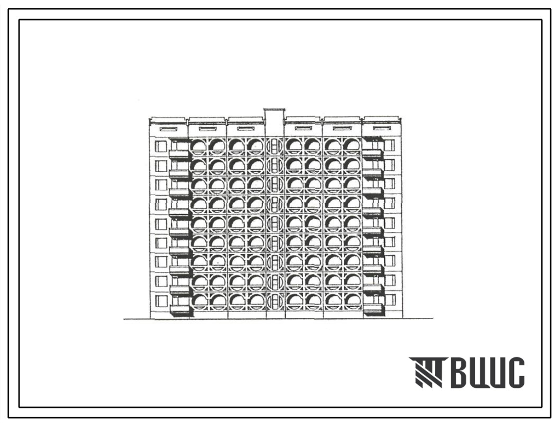 Типовой проект 135-0303с.87 Блок-секция общежития квартирного типа на 186 человек (СТЕНЫ ИЗ ОДНОСЛОЙНЫХ ЛЕГКОБЕТОННЫХ ПАНЕЛЕЙ, Ориентация свободная, Сейсмичность 7 и 8 баллов, Девятиэтажные)