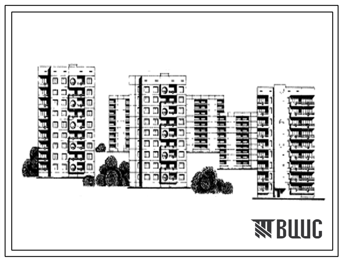 Типовой проект 135-092/1 Девятиэтажная блок-секция поворотная левая на 18 квартир (двухкомнатных 2Б-9, четырехкомнатных 4Б-9). Для строительства в 4Г климатическом подрайоне