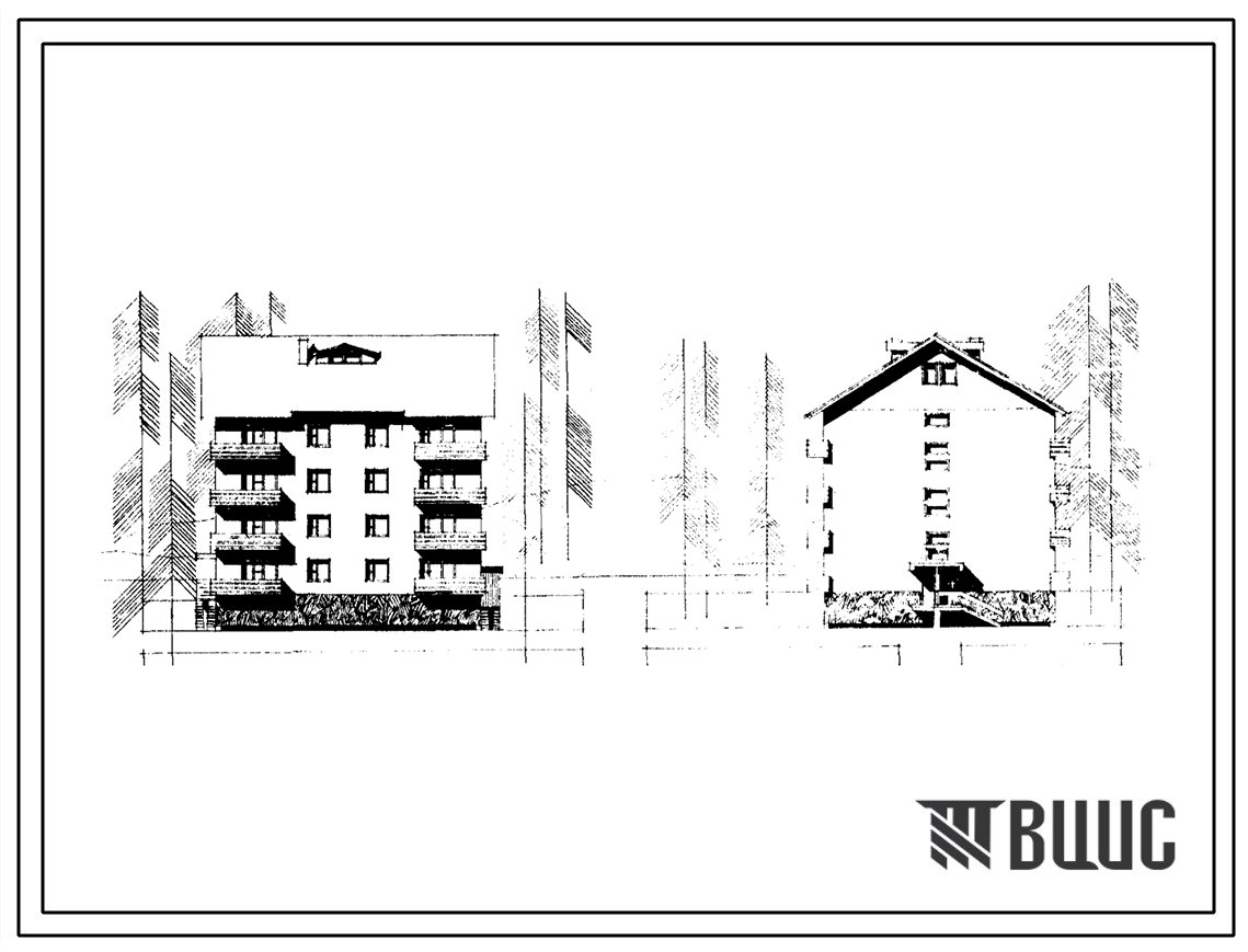 Типовой проект 114-204-17см Дом четырехэтажный односекционный 16-квартирный (однокомнатных 1Б — 13, двухкомнатных 2Б — 3).