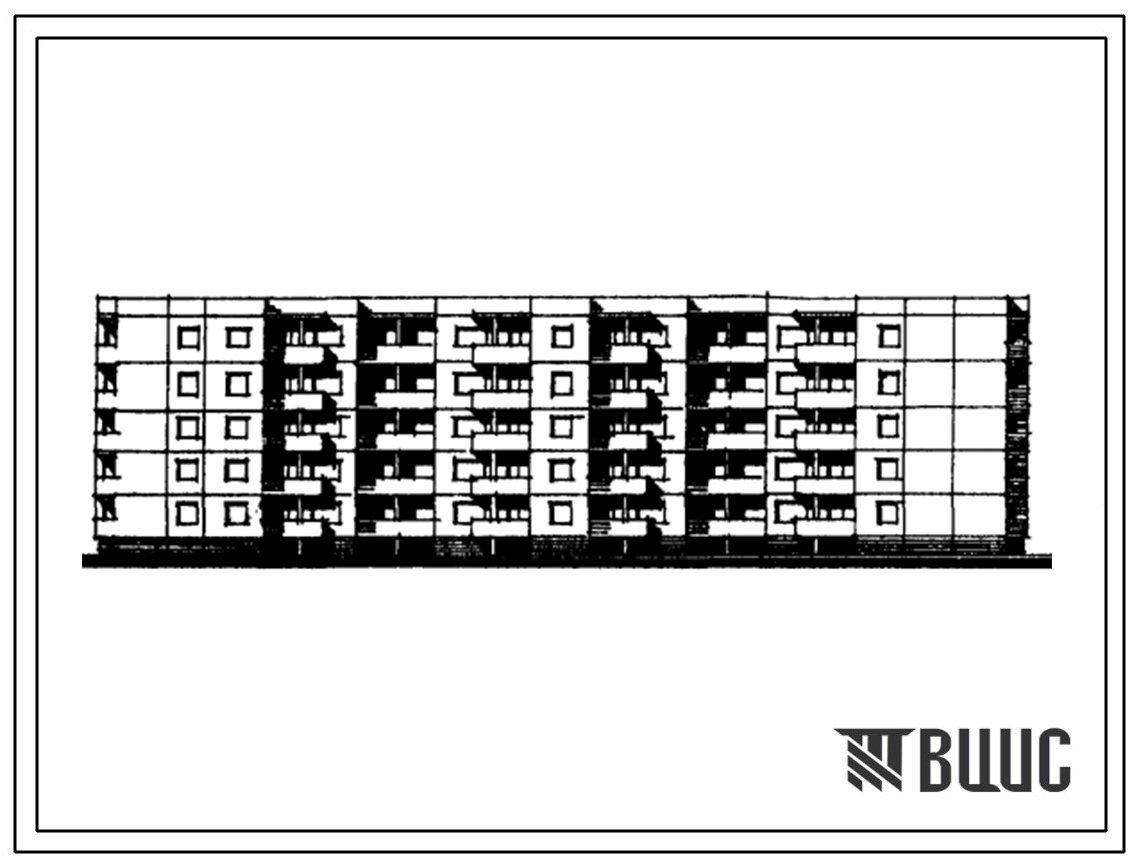 Типовой проект 111-120В-12/1 Пятиэтажный трехсекционный дом на 60 квартир (однокомнатных 1Б-15, двухкомнатных 2Б-15, трехкомнатных 3А-10, 3Б-20). Для строительства на сложном рельефе во 2В климатическом подрайоне Литовской ССР