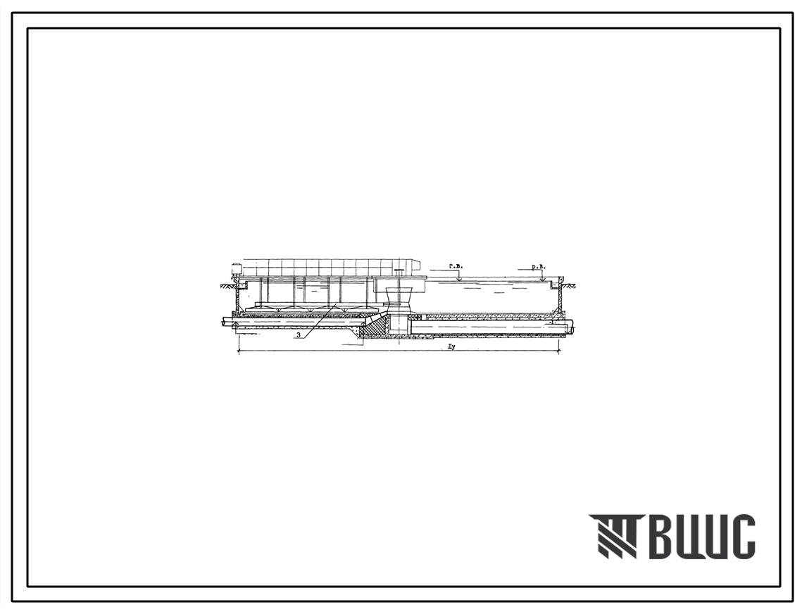 Типовой проект 902-2-347 Отстойники канализационные радиальные вторичные из сборного железобетона диаметром 24 м