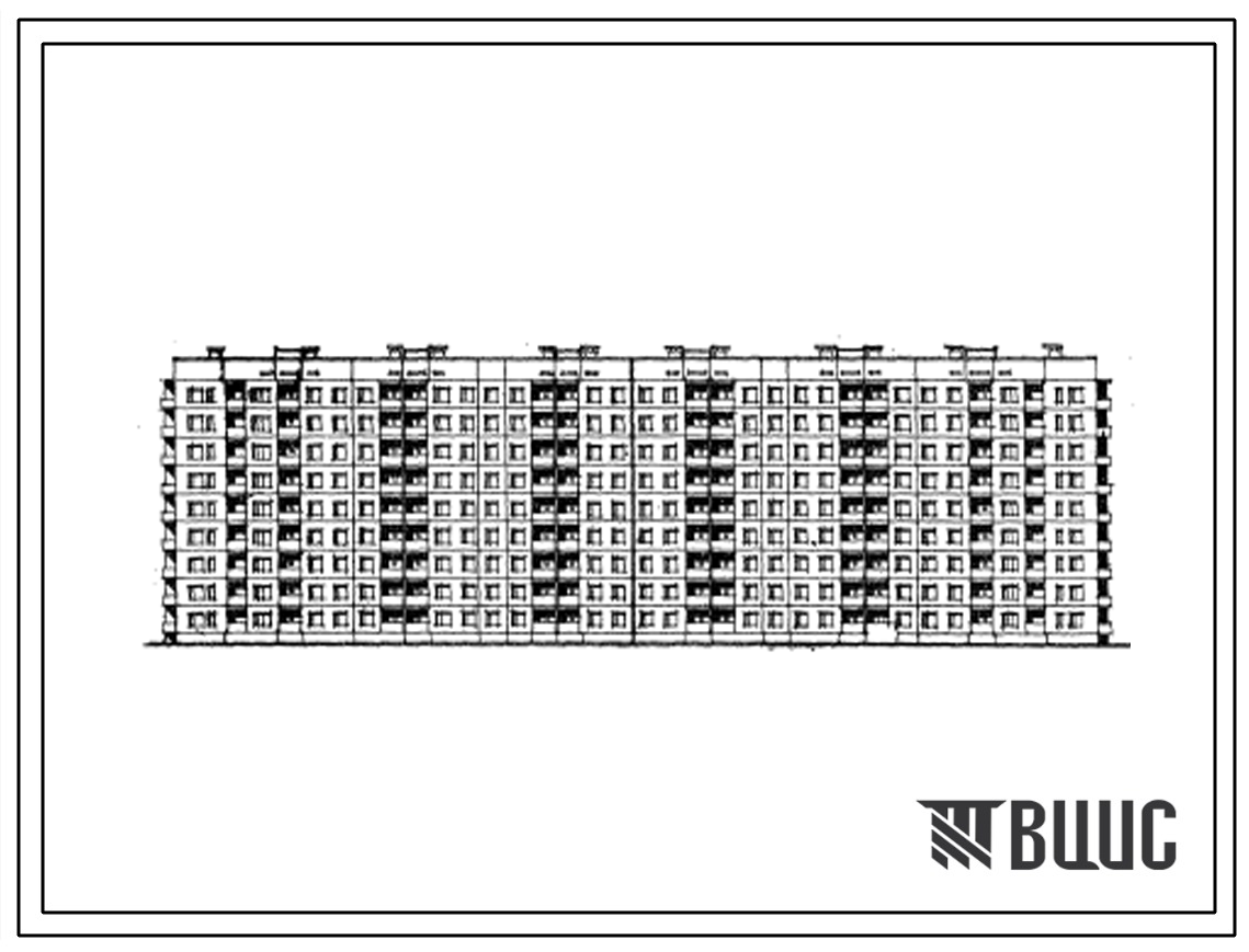 Типовой проект 111-135-26С Девятиэтажный шестисекционный жилой дом на 125 квартир (двухкомнатных 2Б-53, трехкомнатных 3А-36, 3Б-18, четырехкомнатных 4Б-18). Для строительства в 4А климатическом подрайоне сейсмичностью 7, 8 баллов.