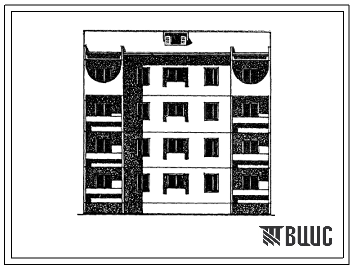 Типовой проект 149-014с.13.87 Блок-секция 4-этажная 8-квартирная рядовая 3-4. Для строительства в Узбекской ССР.
