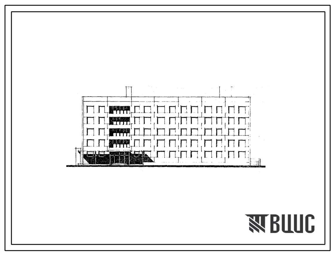 Типовой проект 163-88-11/1.2 Пятиэтажное общежитие на 245 мест для рабочих и служащих.