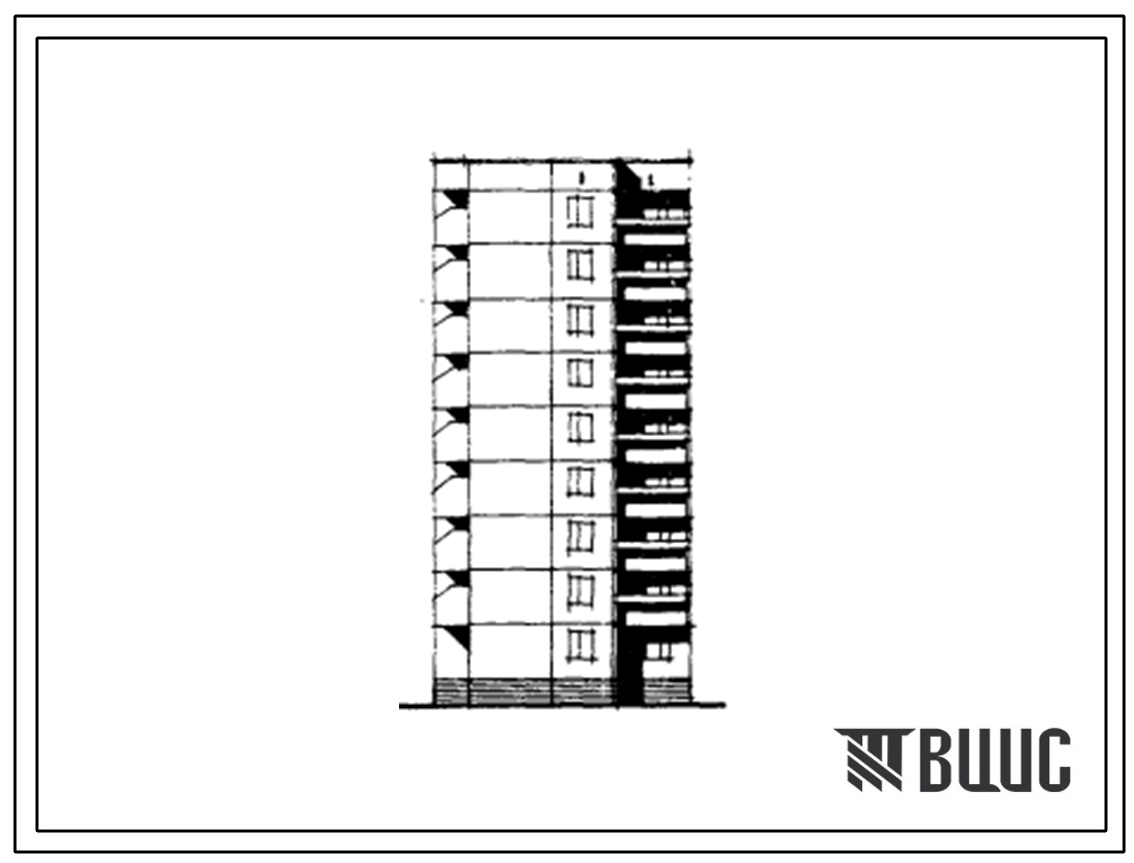 Типовой проект 97-0124/1 Девятиэтажная соединительная полублок-секция дополнительная левая ДС 1л-1Б-2Б-3Б с углом 90?.