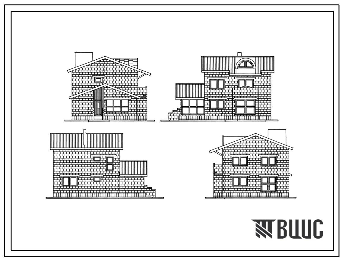 Типовой проект 144-16-159.92 Двухэтажный одноквартирный 5-комнатный дом для индивидуальных застройщиков со стенами из легкобетонных камней