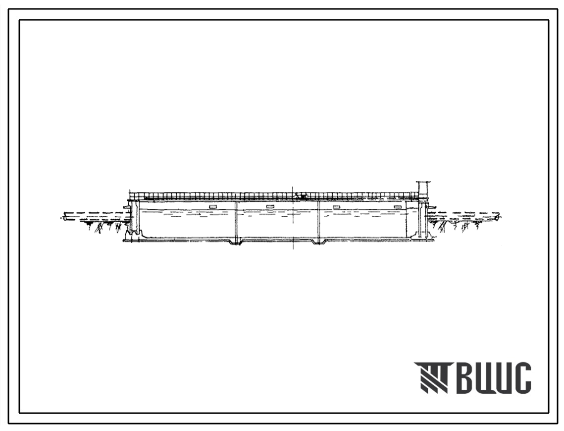 Типовой проект 902-2-120/72 Аэротенки-смесители четырехкоридорные с размерами коридора 9 х 5,2 х 120 м из сборного железобетона